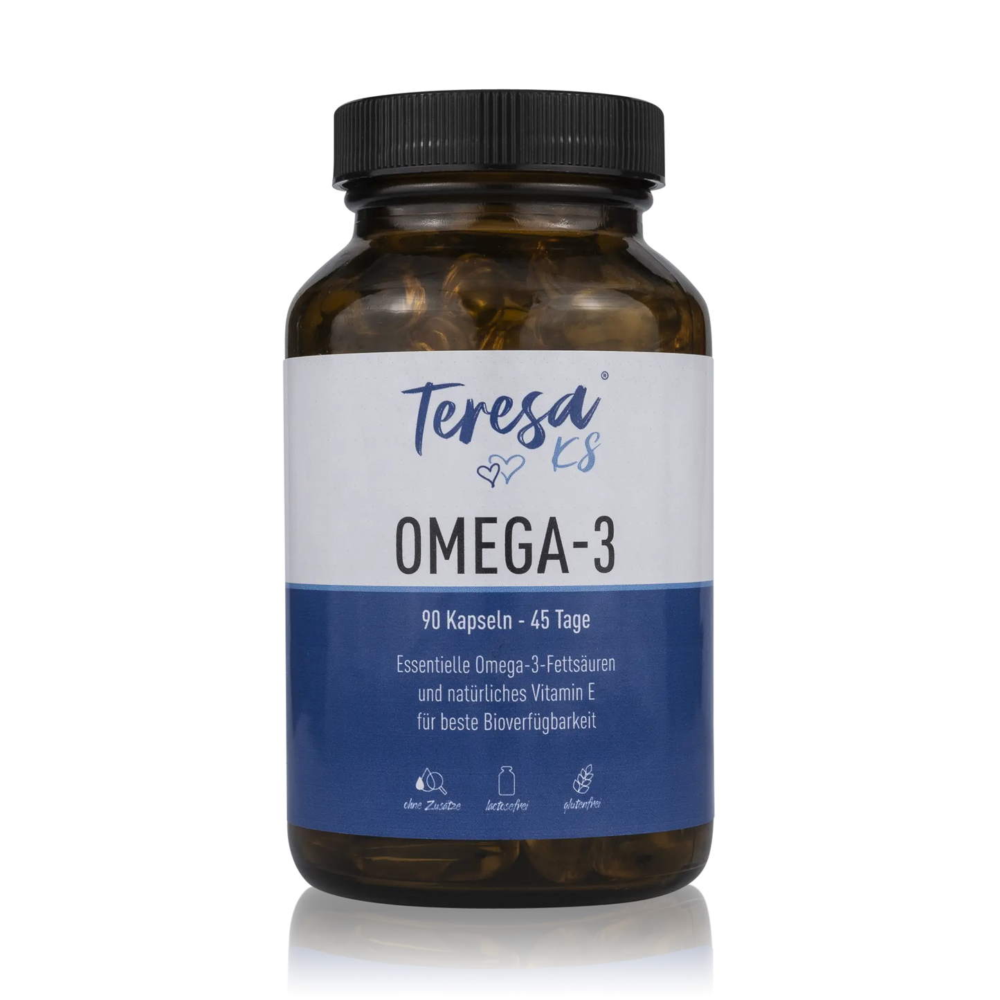 Omega 3 Fischöl-Kapseln 2000mg mit natürlichem Vitamin E für beste Bioverfügbarkeit - Hergestellt in Deutschland (90 St.)
