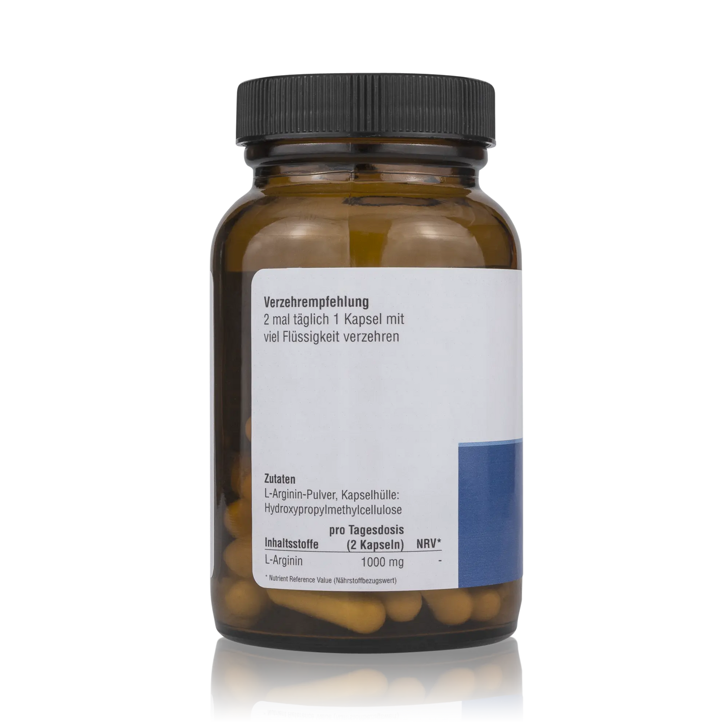 L Arginin 1000mg Kapseln - 100% reines veganes L Arginin - Hergestellt in Deutschland (60 St.)