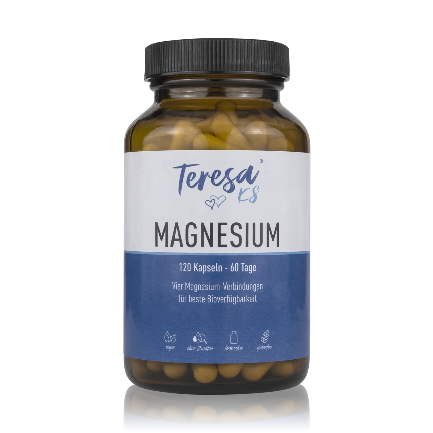 Magnesium 300mg vegane Kapseln für beste Bioverfügbarkeit - Hergestellt in Deutschland (120 St.)