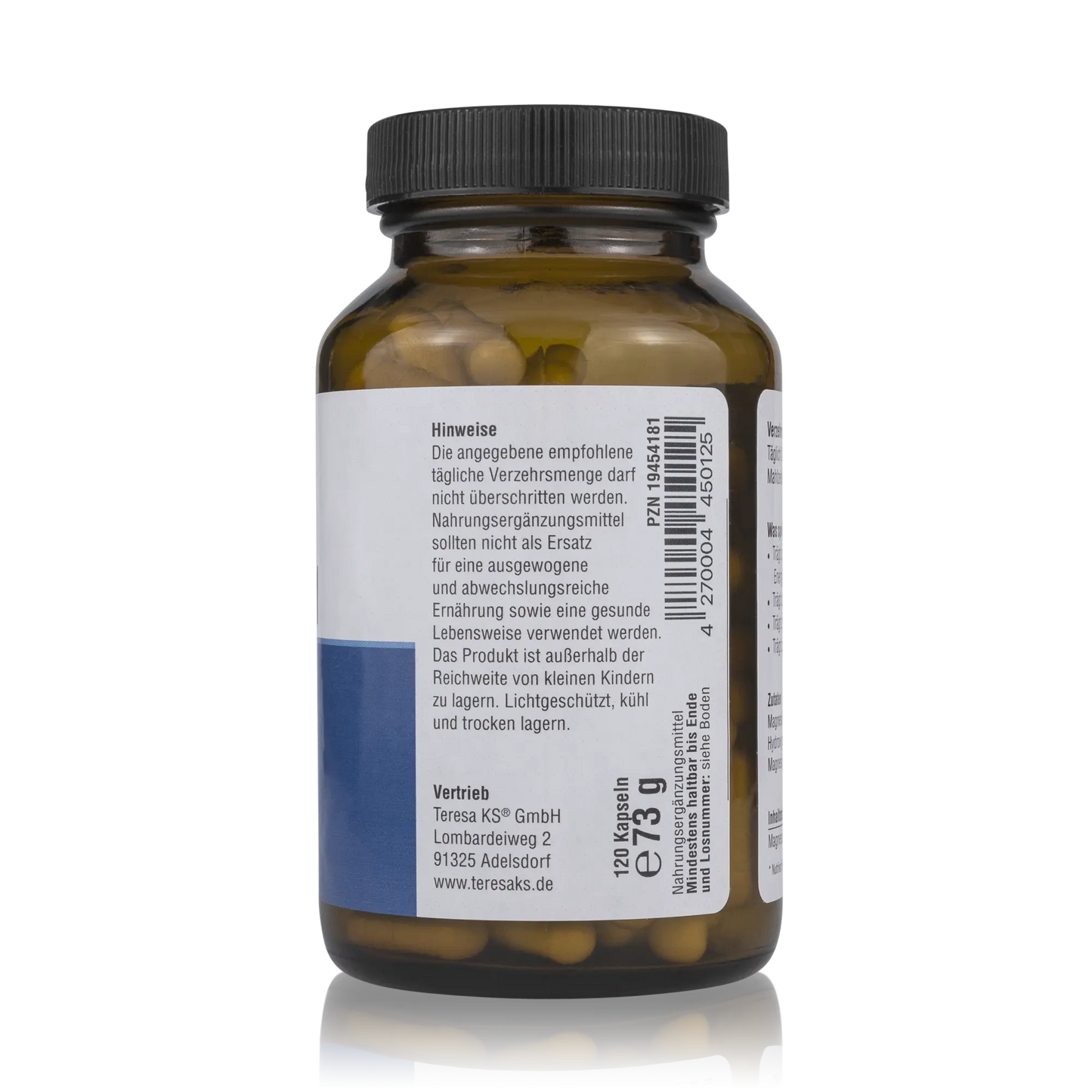 Magnesium 300mg vegane Kapseln für beste Bioverfügbarkeit - Hergestellt in Deutschland (120 St.)