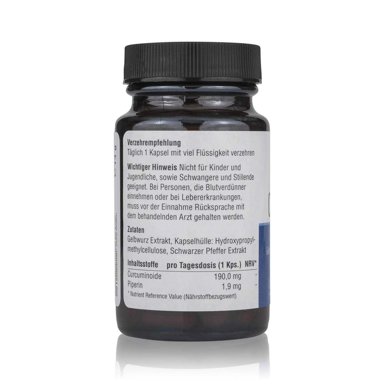 Curcumin + Piperin - Vegane Kombination aus Gelbwurz Extrakt und schwarzem Pfeffer Extrakt - Hergestellt in Deutschland (60 St.)